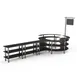 Steelite MGCMSA02MSXF 205" x 98" x 101"H 4-Tier Modular Buffet Station, Nero Marquina Marble BHP Laminate Top, Brushed Stainless Steel Legs 1 image