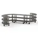 Steelite MGCMSB02GSXW 3-Tier S-Shaped Buffet Table, 141"W x 124"D x 35"H, Grey Slate BHP Laminate Top 1 image