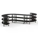 Steelite MGCMSB02MSXF 3-Tier S-Shaped Buffet Table, 141"W x 124"D x 35"H, Nero Marquina Marble BHP Laminate Top 1 image