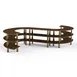Steelite MGCMSB02WBXF Mogogo Buffet Solutions Modular Serving Station, 141" x 124" x 35", 3-Tier, S-Shaped, Bengali Mango Wood BHP High Pressure Laminate 1 image