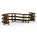 Steelite MGCMSB02WBXW Mogogo Buffet Solutions Modular Serving Station, 141" x 124" x 35", 3-Tier, S-Shaped, Bengali Mango Wood BHP Laminate 1 image