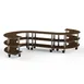 Steelite MGCMSB02WSXW 3-Tier S-Shaped Buffet Table, 141"W x 124"D x 35"H, Bengali Mango Wood BHP Laminate Top 1 image