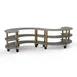 Steelite MGCMSB03GBXW 3-Tier Modular Serving Station, 141" x 76" x 35", Grey Slate BHP Laminate Top 1 image