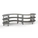 Steelite MGCMSB03GSXF 3-Tier Modular Buffet Serving Station, 141" x 76" x 35", Grey Slate BHP Laminate Top 1 image