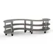 Steelite MGCMSB03GSXW 3-Tier S-Shaped Buffet Table, 141" W, 76" D, 35" H, Grey Slate Laminate Top 1 image