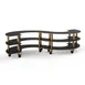 Steelite MGCMSB03MBXW 3-Tier S-Shaped Buffet Station, 141" x 76" x 35", Nero Marquina Marble BHP Laminate Top 1 image