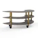 Steelite MGCMSX01GBXW 81" Modular Buffet Table, 3-Tier, 41"D x 35"H, Grey Slate BHP Laminate Top 1 image