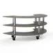 Steelite MGCMSX01GSXW 81" Configurable Buffet Table, 3-Tier, 41"D, Grey Slate BHP Laminate Top, Brushed Stainless Steel 1 image