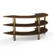 Steelite MGCMSX01WBXF 81" Buffet Table, 3-Tier, 41"D x 35"H, Bengali Mango Wood BHP Laminate, Brushed Brass Legs 1 image