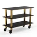 Steelite MGCMSX02MBXW 3-Tier Buffet Table, 47" x 21" x 35"H, Nero Marquina Marble BHP Laminate Top 1 image