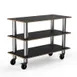 Steelite MGCMSX02MSXW 3-Tier Configurable Buffet Table, 47" x 21" x 35"H, Nero Marquina Marble BHP Laminate Top 1 image