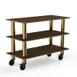 Steelite MGCMSX02WBXW 47" x 21" x 35"H 3-Tier Buffet Table, Bengali Mango Wood BHP Laminate Top 1 image