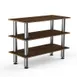 Steelite MGCMSX02WSXF 3-Tier Buffet Table, 47" x 21" x 35"H, Bengali Mango Wood BHP Laminate Top, Brushed Stainless Steel Legs 1 image