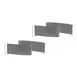 Steelite MGSQCOPV1001 Mogogo Buffet Solutions Modular Quick Cover, Curved, Silver Grey, Plastic, 2 per Set 1 image