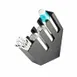 Cal-Mil 2051 Cup, Lid & Organizer 4‑Section, 4¾" W x 20" D x 20" H, Fits 4" Cups, Black ABS Plastic 1 image
