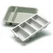 Carlisle 107123 Save-All Silverware Tray, 4 Compartments, 21.25L x 11.5W x 3.75H, Gray Polyethylene 2 image