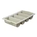 Carlisle 107123 Save-All Silverware Tray, 4 Compartments, 21.25L x 11.5W x 3.75H, Gray Polyethylene 1 image