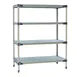 Metro X556G4 4‑Tier Polymer Shelving Unit – 48”W x 24”D x 63”H, 800 lb. Per Shelf, Rust‑Proof Blue Finish, Microban, NSF 1 image