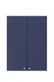 Summit CABMN2430 24 Inch Wall-Mounted Cabinet, Midnight Navy Finish, French Doors, 6-Way Adjustable Hinge, Soft-Close 1 image
