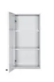 Summit CABWH1530L 15"W x 30"H Wall-Mounted Hinged Cabinet, Clean White Finish, Brushed Nickel Knob 1 image
