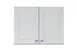 Summit CABWH2418 24" W Wall-Mounted Cabinet, Clean White Finish, Hinged French Doors, Soft-Close 1 image