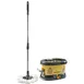 AllPoints 1591171 Cyclomop 360° Spin Mop Bucket, Yellow 12‑Quart Steel Wringer, Microfiber Heads 1 image