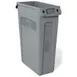 AllPoints 36185 Commercial Recycling Container, 23 Gallon Gray Plastic Bin, Heavy-Duty Janitorial Use 1 image
