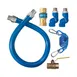 Dormont 16100KIT2S48 Deluxe SnapFast 48" Gas Connector Kit w/ Two Swivels, Restraining Cable, 1" Dia. 1 image