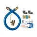 Dormont 16100KIT72 Deluxe SnapFast 72" Gas Connector Kit w/ Two Elbows, Restraining Cable, 1" Dia. 2 image