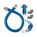 Dormont 16100KITCF72 Deluxe Safety Quik 72" Gas Connector Kit w/ Two Elbows, Restraining Cable, 1" Dia. 1 image