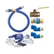 Dormont 16125KIT2S72 Deluxe SnapFast 72" Gas Connector Kit, Two Swivels, Restraining Cable, 1-1/4" Diameter 1 image
