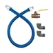 Dormont 1650BPV24BXFT 24" Blue Hose Food Truck Gas Connector Kit, 1/2" Diameter 1 image