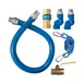 Dormont 1675KIT2S48 Deluxe SnapFast 48" Gas Connector Kit w/ Two Swivels, Restraining Cable, 3/4" Dia 1 image