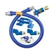 Dormont 1675KITCF2S24PS Deluxe Safety Quik 24" Gas Connector Kit, Two Swivels, Safety Set, 3/4" Dia 1 image