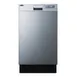 Summit DW18SS4 18" Residential Built-in Dishwasher, Stainless Steel / 5 Cycles - 115V 1 image
