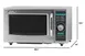 Sharp R-21LCFS 1000W Medium Duty Commercial Microwave Oven, Dial Control, 120V 4 image