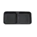 Thunder Group 19002BK Sauce Dish, 2-Compartment, 4 Oz., 6"L X 3"W - Dozen 1 image