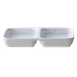 Thunder Group 19002WT Sauce Dish, 2-Compartment, 4 Oz., 6"L X 3"W - Dozen 1 image