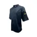 Thunder Group CJ710BK2XL Cook Shirt – Unisex 2XL Black Tapered Ventilated Short Sleeve, Poly/Cotton 65/35, Button Front 1 image
