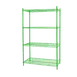 Thunder Group CMEC008 Heavy Duty Epoxy Coated Green Shelving Post 8"H with Leveling Foot 2 image
