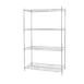 Thunder Group CMPC072 Heavy Duty Chrome Shelving Post, 74"H, Stationary, Leveling Foot, NSF 2 image
