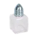 Thunder Group GLTWCC005 Salt/Pepper Shaker, 1/2 Oz. Capacity, Glass Cube Base, Stainless Steel Bullet Cap - Dozen 1 image