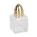 Thunder Group GLTWCC205 Salt/Pepper Shaker, 1/2 Oz. Capacity, Glass Cube Base, Gold Plated Bullet Cap - Dozen 1 image
