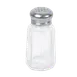 Thunder Group GLTWPS002 Salt/Pepper Shaker, 1 Oz. Capacity, Paneled Glass Base, Stainless Steel Mushroom Cap - Dozen 1 image