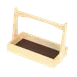 Thunder Group K109 Shoyu Sauce Holder Tray, 6-1/2" X 3-3/4", With Handle, Shiraki Wood 1 image