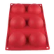 Thunder Group PLBM001S Baking Mold, 2-7/10 Oz. -40° - 550°F Temperature Range (6) Hemisphere Cavities 2 image