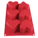 Thunder Group PLBM002S Baking Mold, 4-2/5 Oz. -40° - 550°F Temperature Range (6) Heart Cavities 2 image