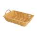 Thunder Group PLBN1208T Handwoven Serving Basket, 12" x 8" x 3", Tan Polypropylene, Handles 1 image