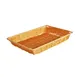 Thunder Group PLBN1410T Food Serving Basket, 14" x 10" x 2", Handwoven, Break-Resistant, Stackable, Polypropylene, Tan 1 image