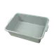 Thunder Group PLBT007G Gray Polyethylene 1-Compartment Bus Box, 20-1/2" x 15-1/2" x 7" Deep, Integrated Handles, Stackable 1 image
